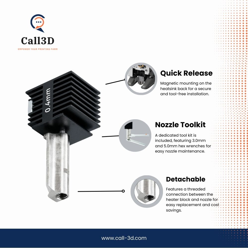 0.4mm Call3D TZ2.0 Hotend for Bambu Lab A1/A1 Mini