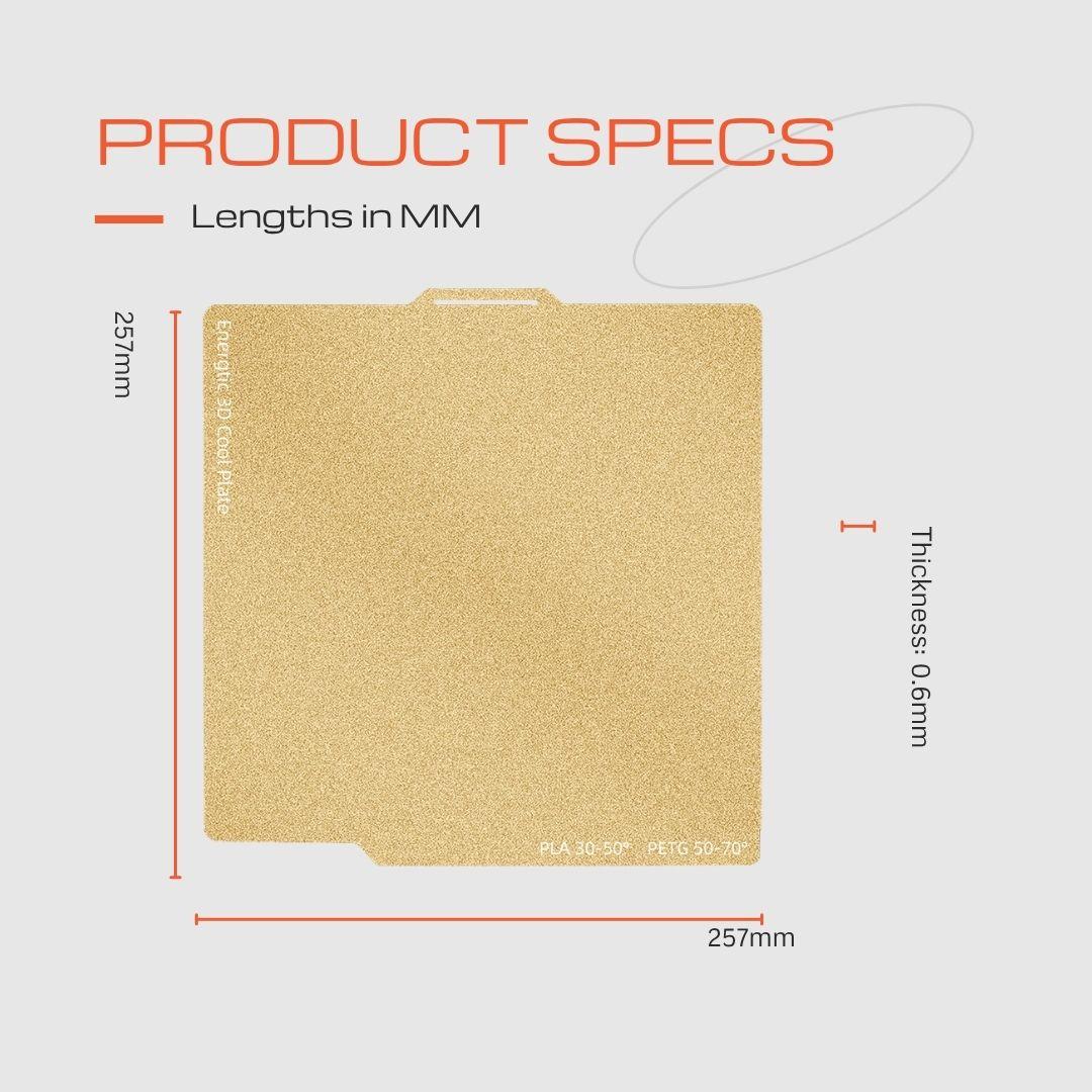 PEI build plate size and 0.6 mm thickness label for Bambu P1S/X1/A1