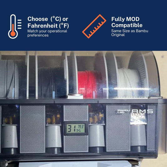 AMS Hygrometer for Bambu Lab | Dual-Unit & 2-Shape Options
