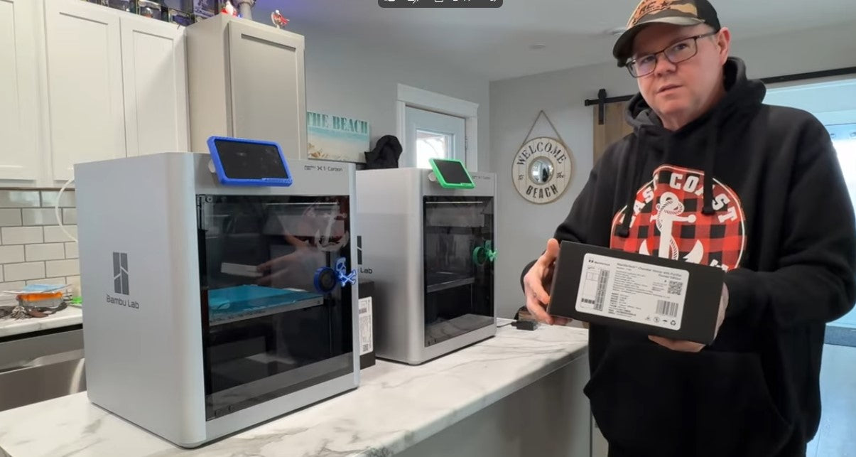 UK creator unboxing the MartilloTech P1S Chamber Heater kit for Bambu Lab P1S