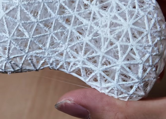 Undried TPU Filament Print Result