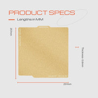 PEI build plate size and 0.6 mm thickness label for Bambu P1S/X1/A1