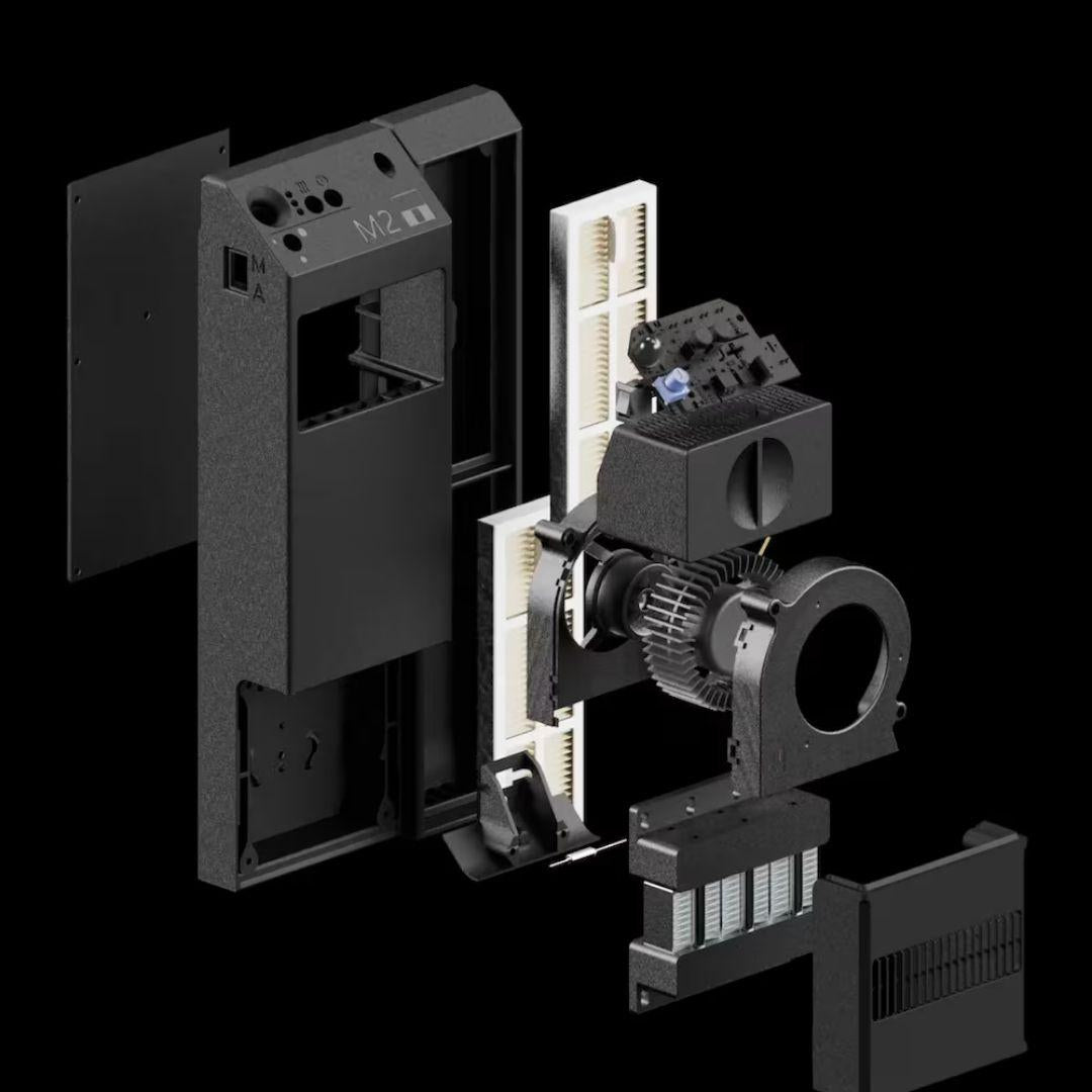Exploded View of MartilloTech M2 P2S Chamber Heater Internal Parts