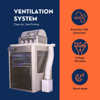 H2D/H2S ventilation unit with VOC absorption, 5-stage filtration, and quiet mode for low-noise printing