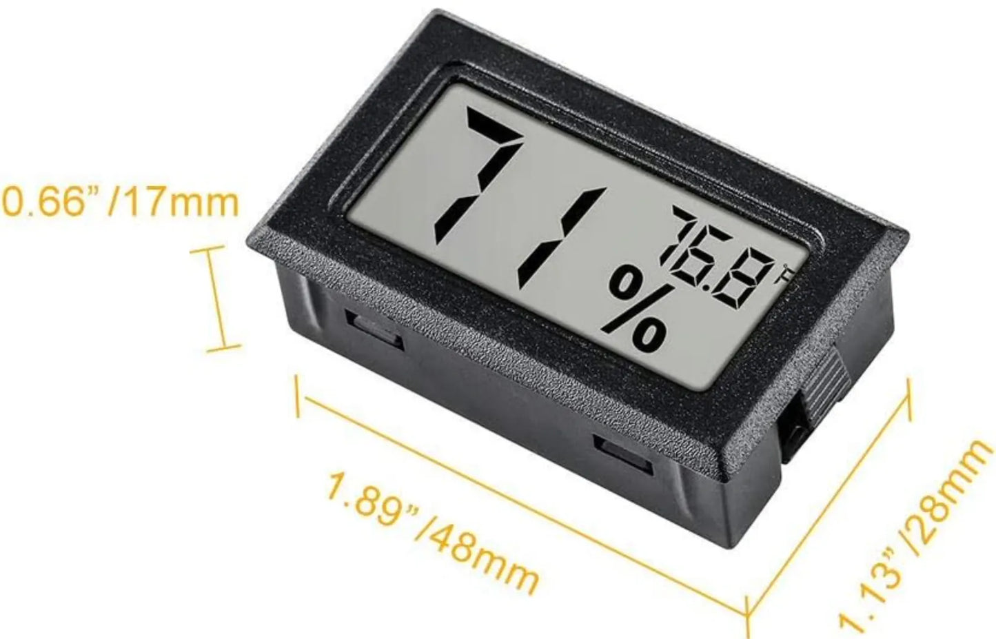 Bambu Hygrometer size dimensions, ultra-compact design fits AMS and filament dry box