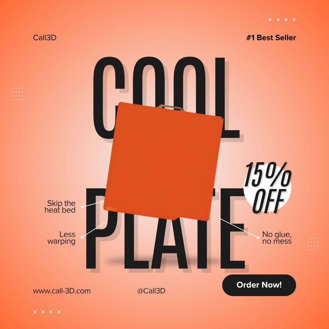 Call3D X2D Cool Plate for Bambu Lab — Double-Sided Matte