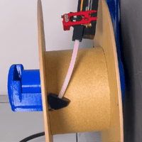 GIF of the filament cutter trimming the tangled or deformed filament tail-end to trigger a runout pause