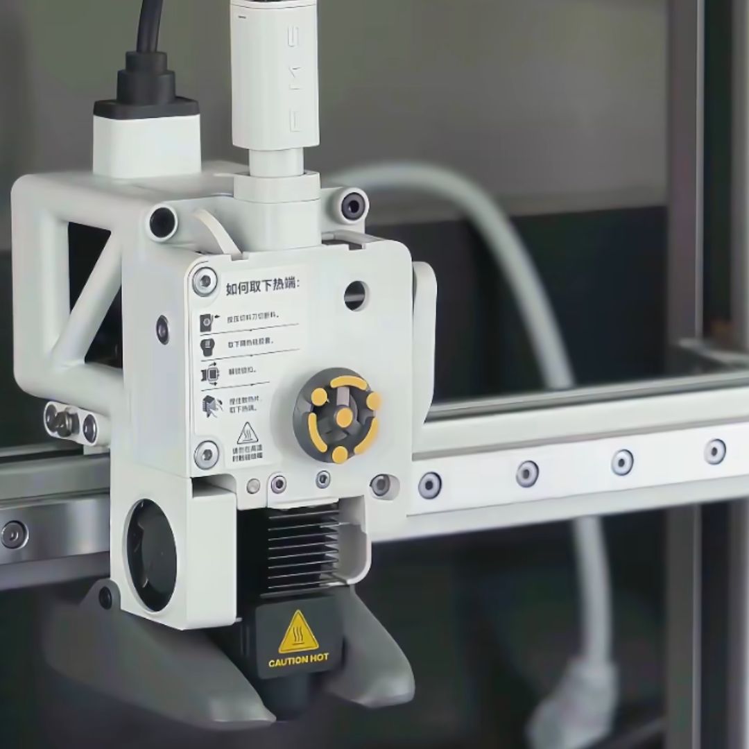 Bambu A1 3D printer fitted with Phaetus Conch M4 EndCoat nozzle upgrade
