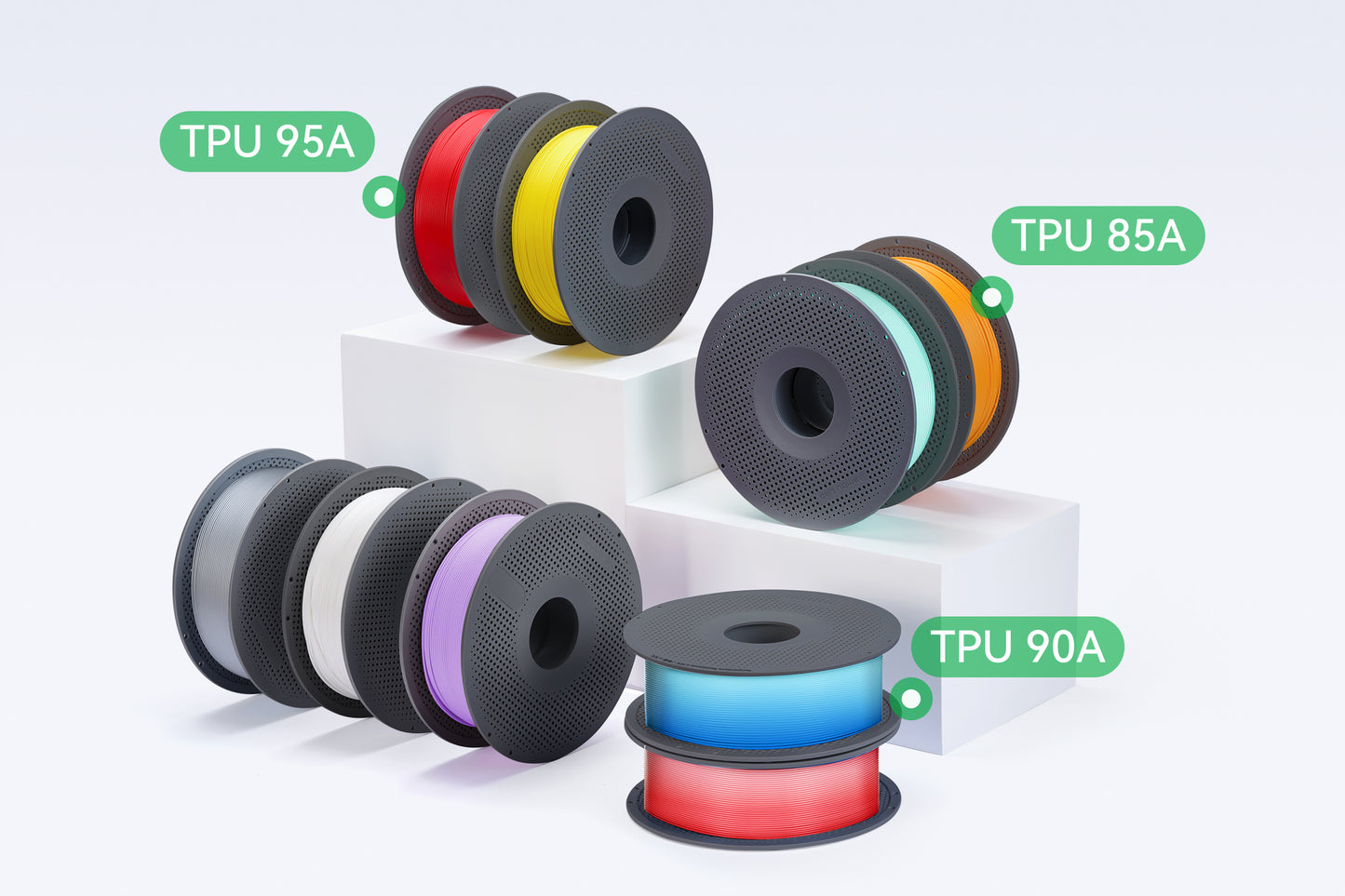 Compatible TPU filaments 85A, 90A, 95A for H2D TPU High-Flow Kit