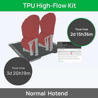 3D printed shoe with Bambu TPU Nozzle, print time reduced from 3-4 days  to 2 days